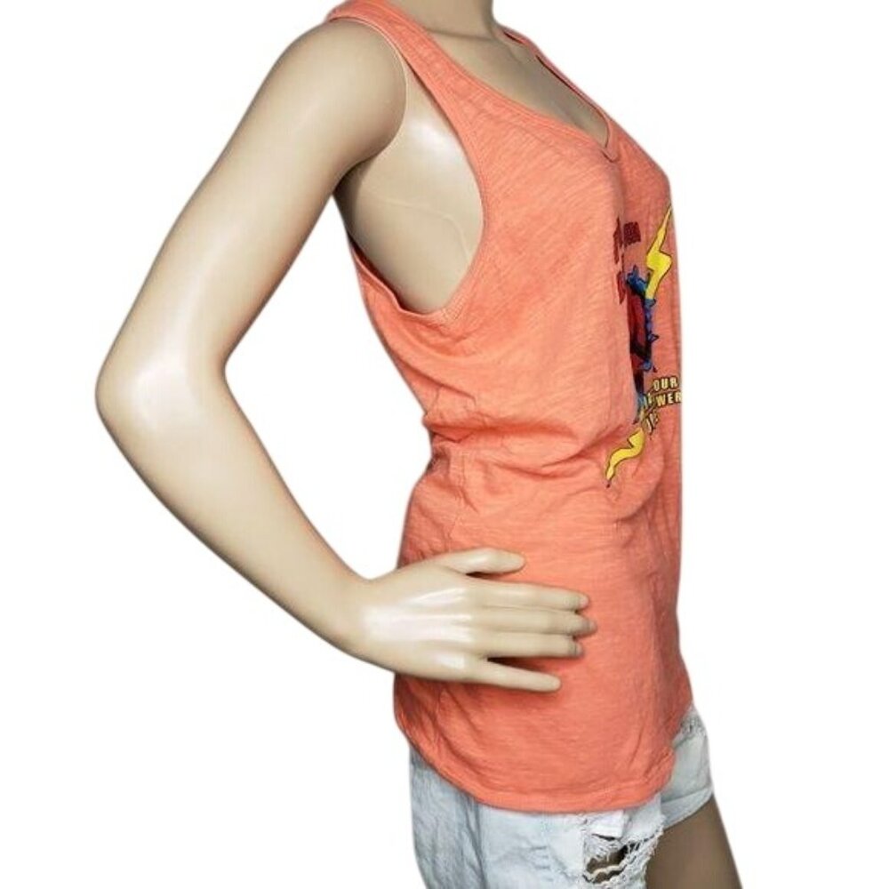 Left-Handed Super Power Tank Top Orange Pimatee size XL Cotton blend - Picture 4 of 8